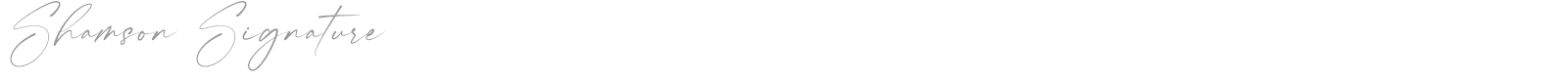 Shamson Signature font preview